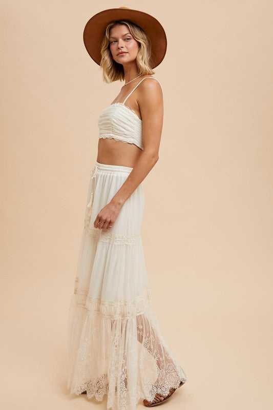 lace skirt and top set online boutique