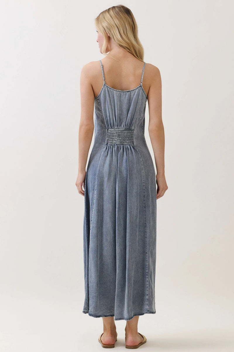 Tencel Button Front Dress