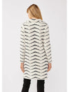 Fuzzy Chevron Jacquard Button Front Cardigan