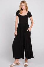 Black Double Layer Jumpsuit