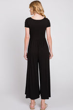 Black Double Layer Jumpsuit