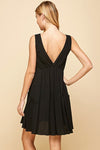 Solid V Neck Full Dress