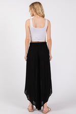 Overlap Detail Wide Leg Pants