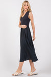 Contrast Midi Dress