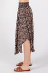 Smocked Waist Midi Skirt