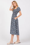 Smocked Midi Dress