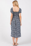Smocked Midi Dress