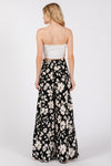 WOVEN PRINT TIERED PANTS
