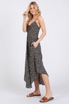 Floral Printed Rayon Satin Slip Dress