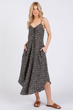 Floral Printed Rayon Satin Slip Dress