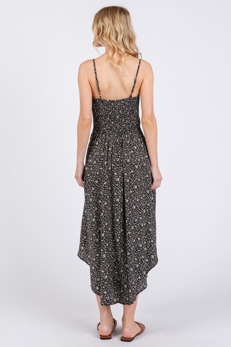 Floral Printed Rayon Satin Slip Dress