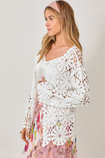 Scalloped Edge Crochet Cardigan