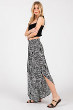 Woven Overlap Front Slit Thigh Pants