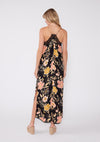 Floral Lace Trim Racerback Maxi Dress
