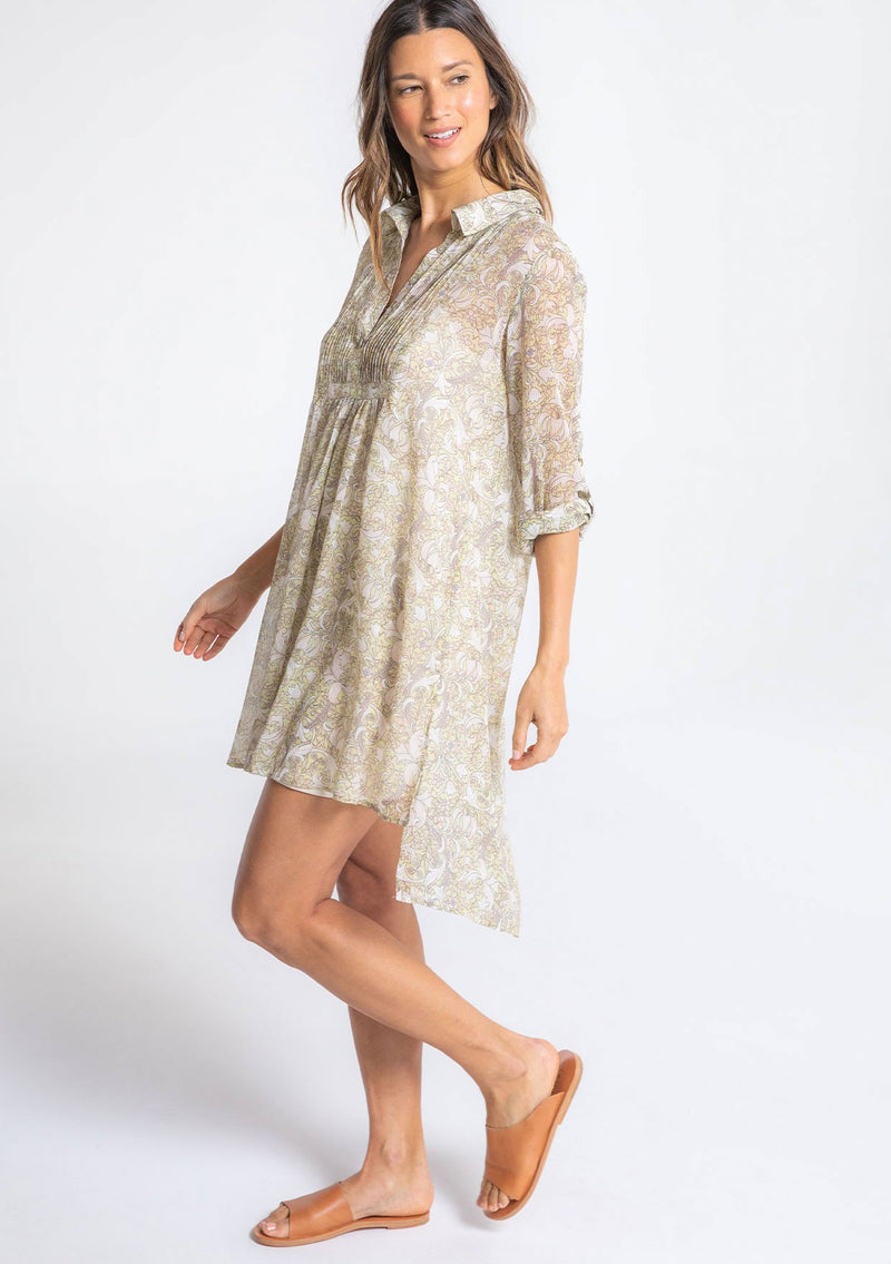 Long Sleeve Collared Mini Dress