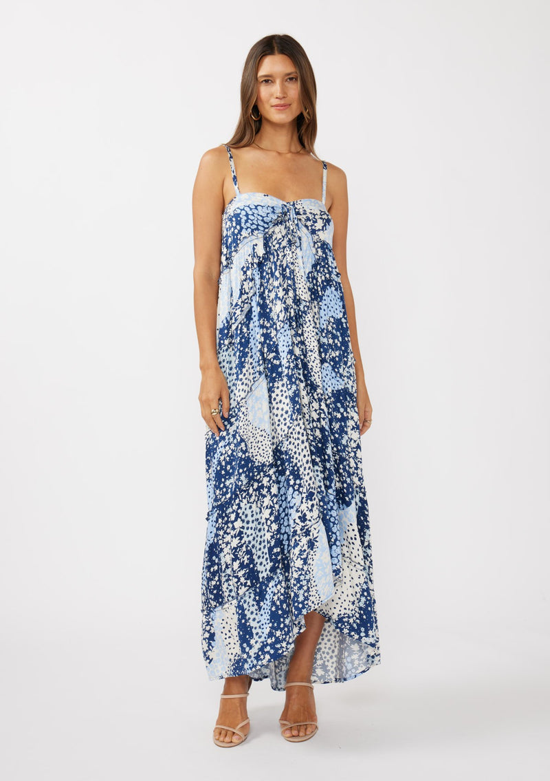 Floral Tiered Spaghetti Strap Maxi Dress