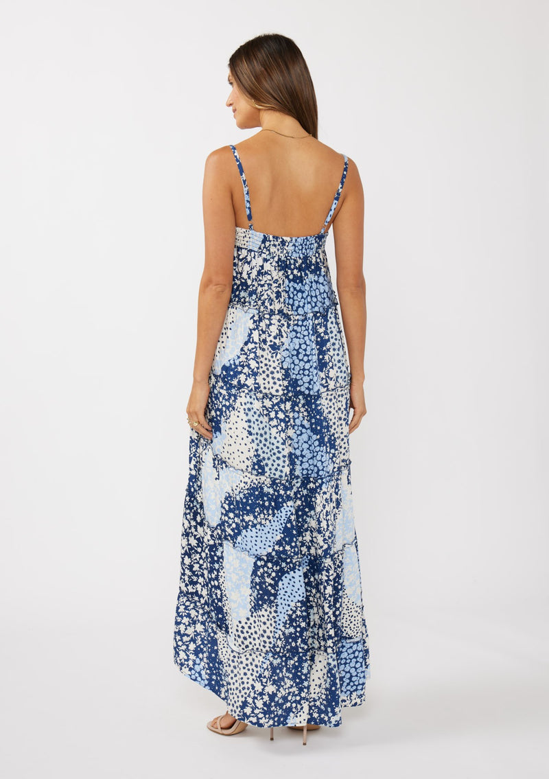 Floral Tiered Spaghetti Strap Maxi Dress