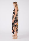 Floral Lace Trim Racerback Maxi Dress