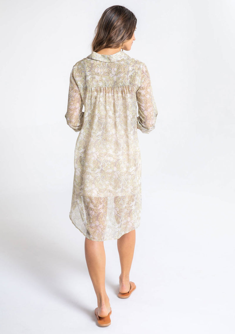 Long Sleeve Collared Mini Dress