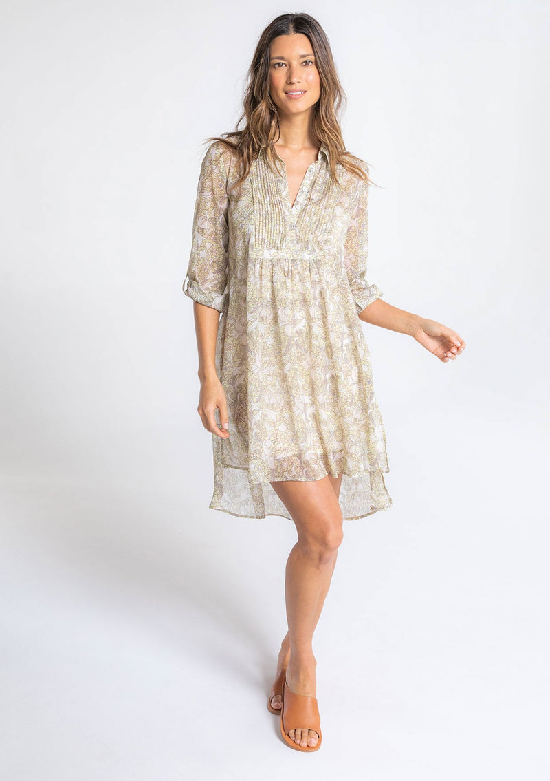 Long Sleeve Collared Mini Dress