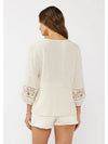 Embroidered V-Neck Blouse