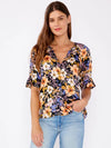 V-Neck Smocked Top