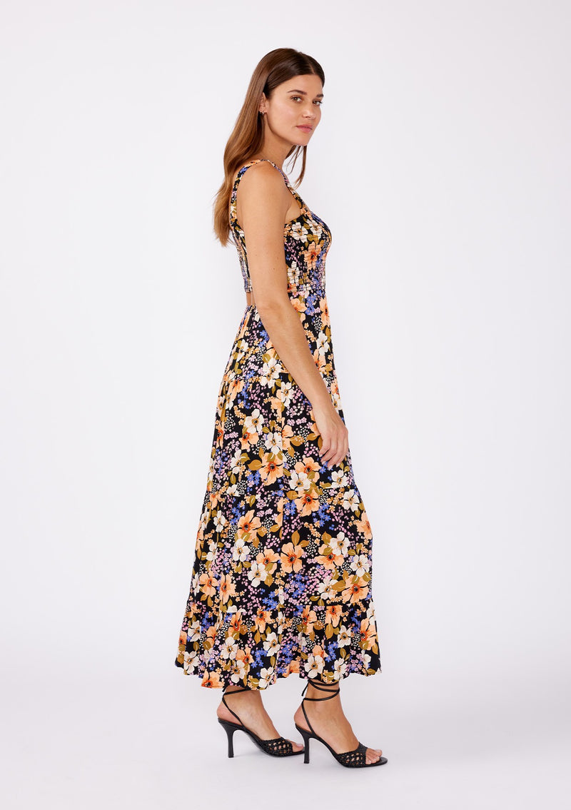 Floral Smocked Tiered Maxi Dress