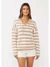 Stripe Drop Shoulder Pullover Hoodie
