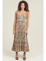 V Neck Tie Back Maxi Tank Dress