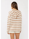 Stripe Drop Shoulder Pullover Hoodie