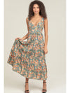 V Neck Tie Back Maxi Tank Dress