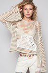 Cream Crochet Hoodie