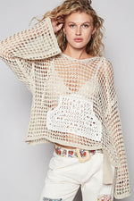 Cream Crochet Hoodie