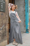 denim overall maxi dress boutique