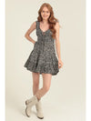 Sweetheart Neckline Printed Tank Dress
