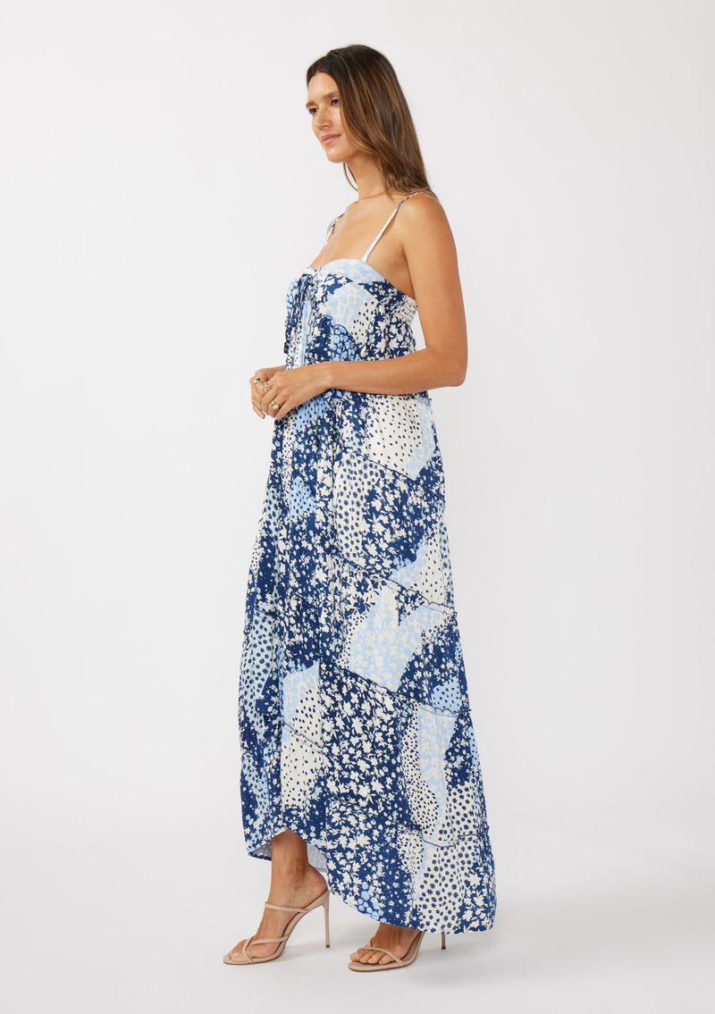 Floral Tiered Spaghetti Strap Maxi Dress