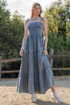 daisy print maxi dress