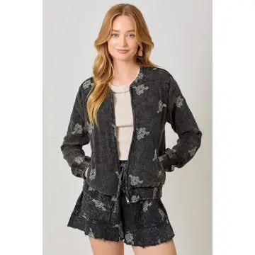 embroidered cotton jacket