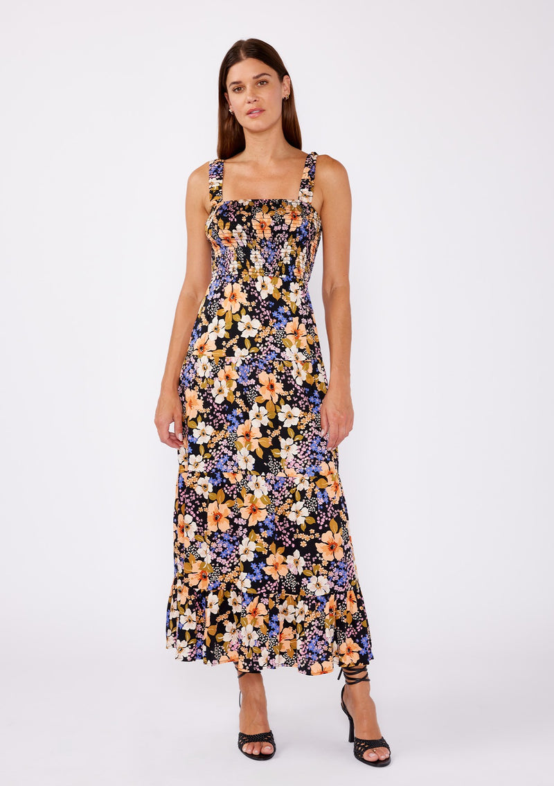 Floral Smocked Tiered Maxi Dress