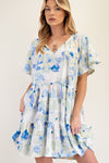 ed26012  floral swing dress
