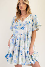 ed26012  floral swing dress