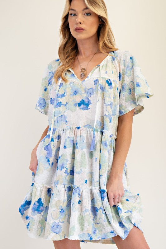 ed26012  floral swing dress