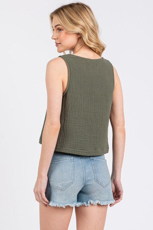 final touch online boutique gauze top