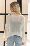 mesh floral flower sweater