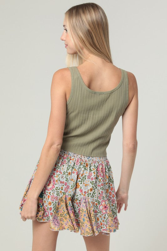 mix media skort