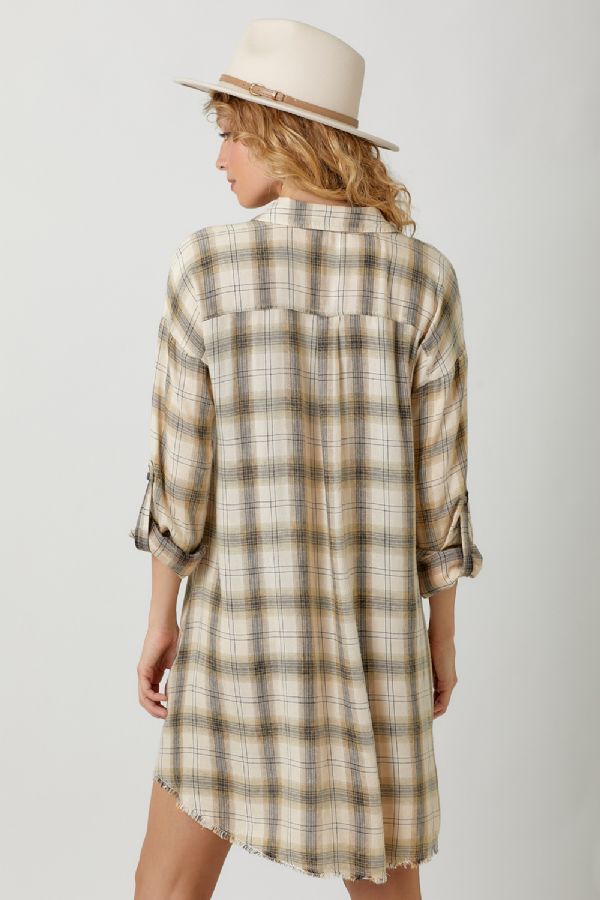 plaid tunic dress