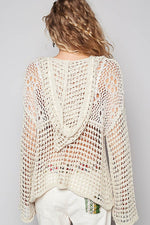 Cream Crochet Hoodie
