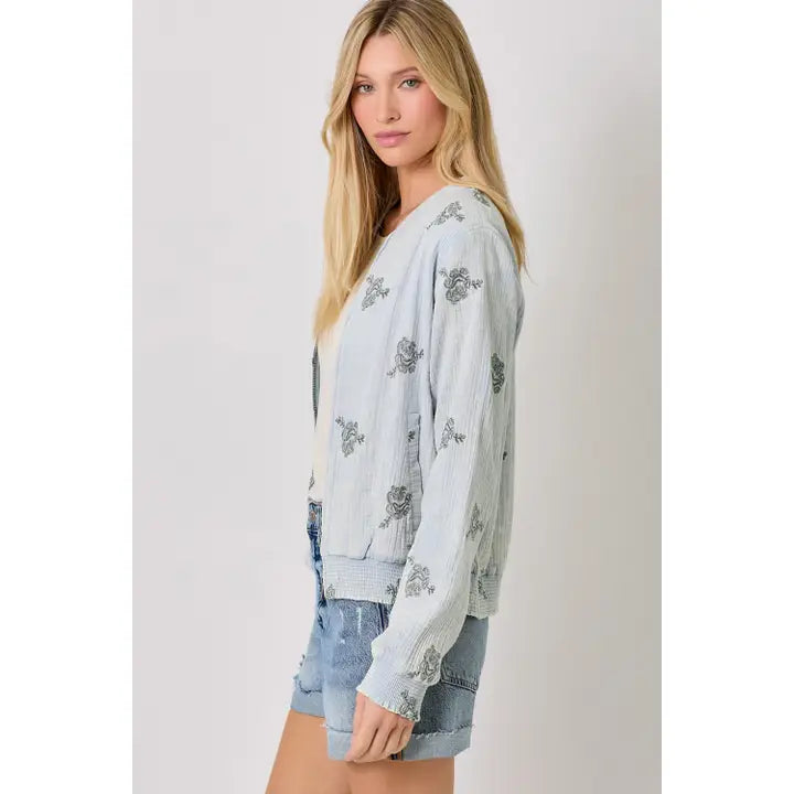 60959 embroidery bomber jacket
