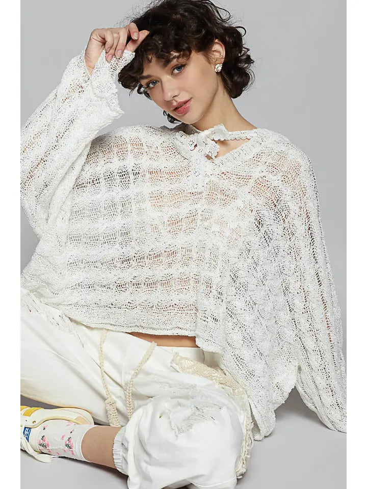 LOOSE KNIT hoodie sweater POL